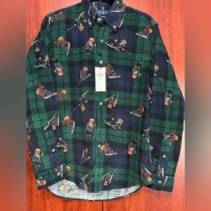 Ralph Loren teddy bear plaid shirt
